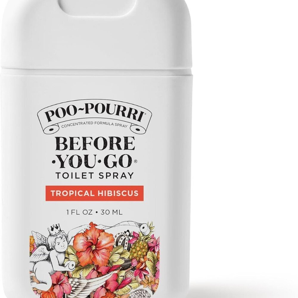 Before-You-Go Toilet Spray, Tropical Hibiscus, 1 Fl Oz Pocket Travel Size - Hibi